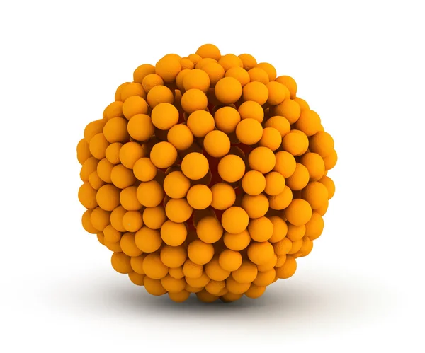 Caixote de laranja esfera virtual — Fotografia de Stock