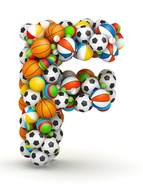 手紙 f ゲーム ボールのアルファベット — ストック写真