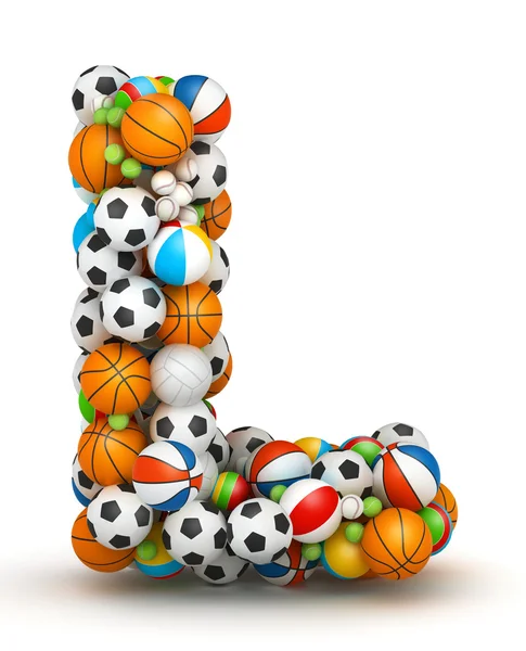 手紙 l ゲーム ボールのアルファベット — ストック写真