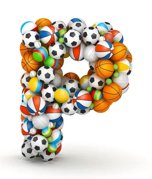 手紙 p ゲーム ボールのアルファベット — ストック写真