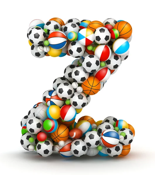Carta Z, alfabeto de bolas de jogo — Fotografia de Stock