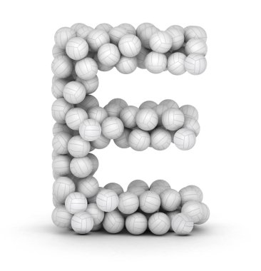 Letter E, from voleyballs clipart