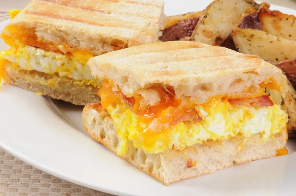 Breakfast panini closeup — Stock Photo, Image