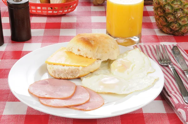 Canadian bacon ontbijt — Stockfoto