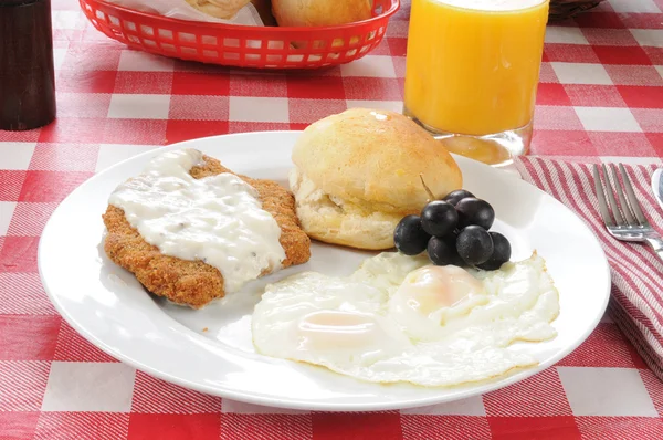 stock image Chicken fried steak breakfast