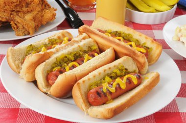 Grilled hot dogs clipart