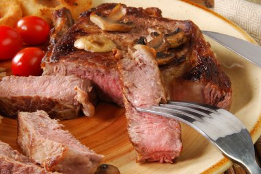 Tender beef steak clipart