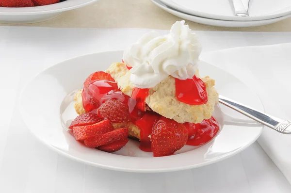 Delicious strawberry shortcake — Stock Photo, Image