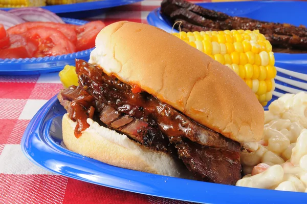 Barbecue beef sandwich — Stock Photo, Image