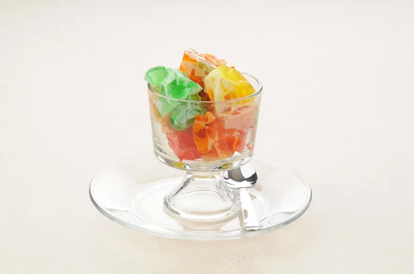 Läckra gelatin dessert — Stockfoto