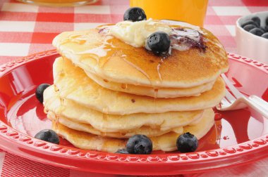 Blueberry pancakes clipart