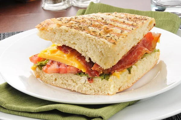 stock image Bacon, Lettuce, Tomato and Cheese Panini