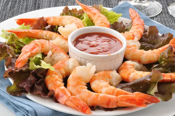 Shrimp cocktail closeup — Stock Photo, Image