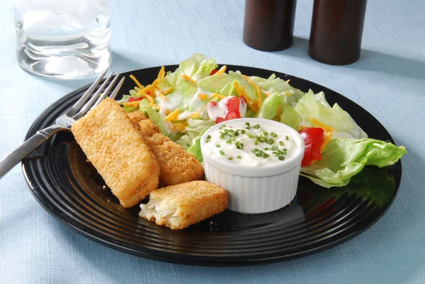 stock image Fish and salad