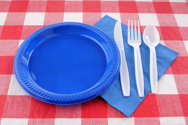 stock image Picnic table setting