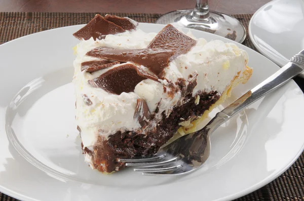 Шоколадний крем пиріг — стокове фото