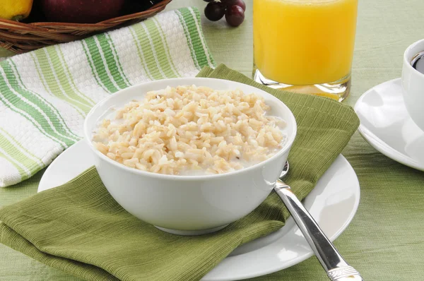 Miska ryżu i mleka — Zdjęcie stockowe