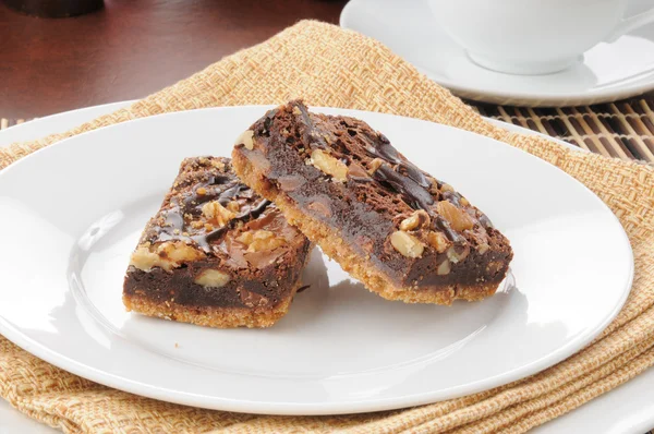 Gurmánské nadýchaných brownies — Stock fotografie