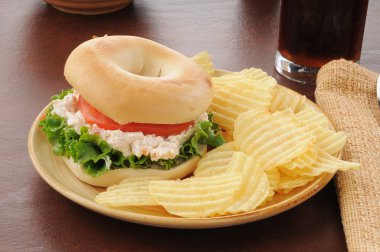 Chicken salad bagel