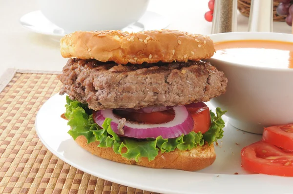 stock image Hamburger close up