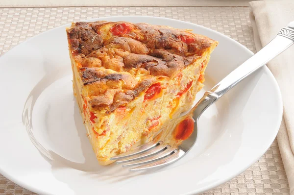 stock image Breakfast seafood quiche