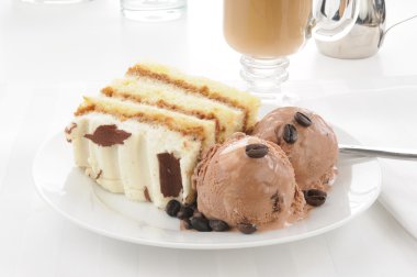 Coffee ice cream and Tiramisu clipart