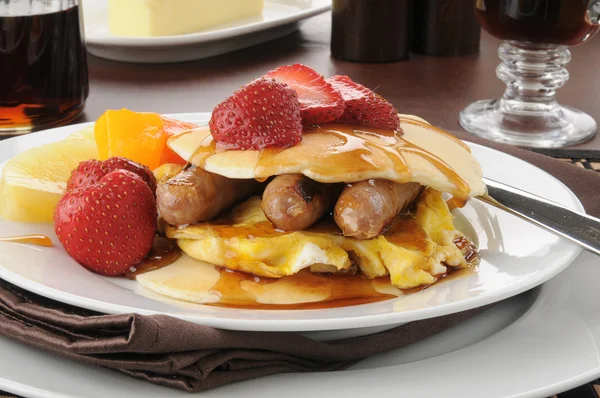 Pancake sandwich — Stock Photo, Image
