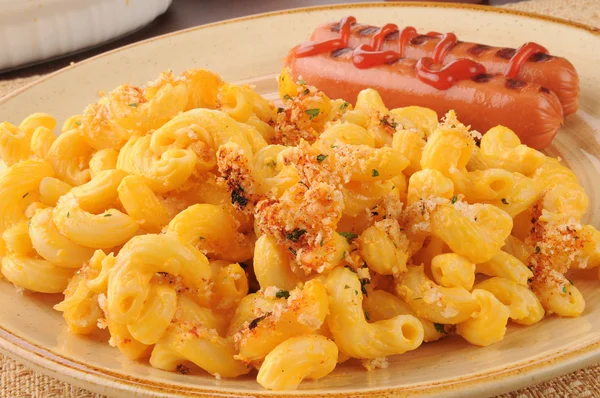 Macaroni en kaas close-up — Stockfoto