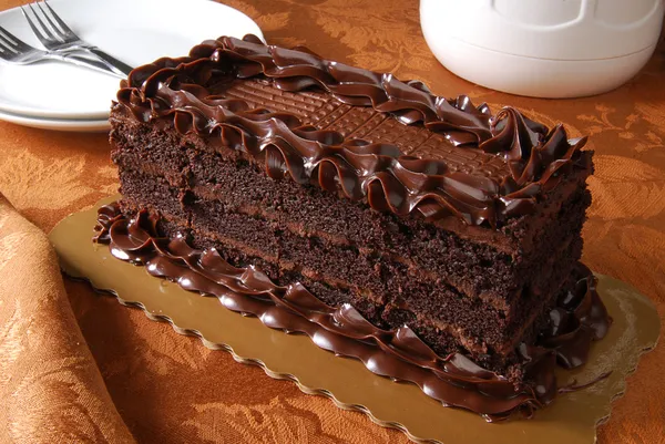 Reichhaltiger Schokoladenkuchen — Stockfoto