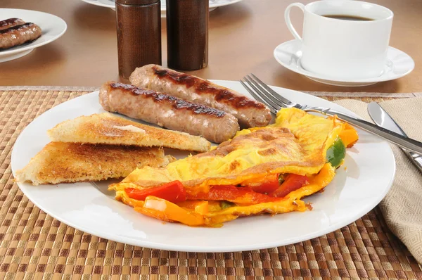 Western omlet with sausage — Stock Photo, Image