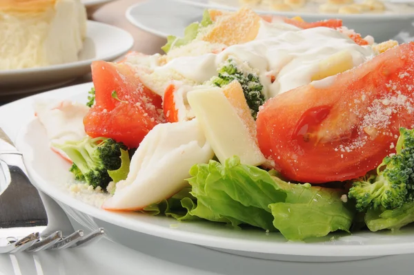 Close up van een krab Salade — Stockfoto