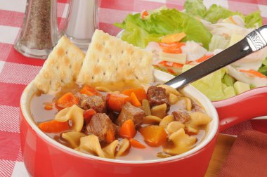 Vegetable beef soup clipart