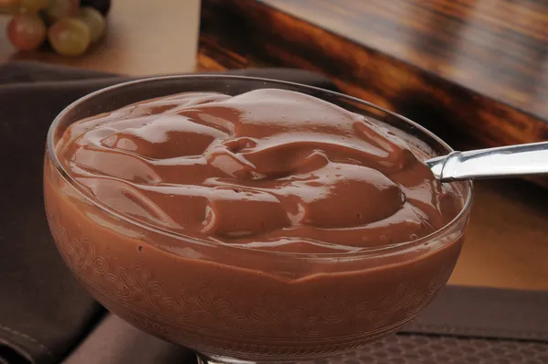 Gurmánské čokoládový pudink — Stock fotografie