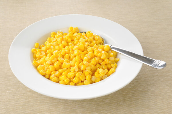 Serving dish of corn