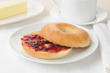 Bagel with jam