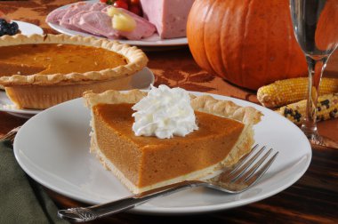 Pumpkin pie for the holidays clipart