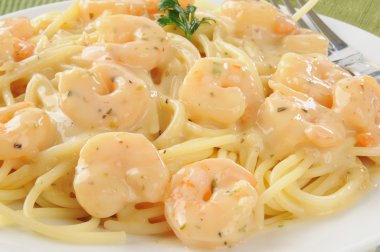 Shrimp Scampi closeup clipart