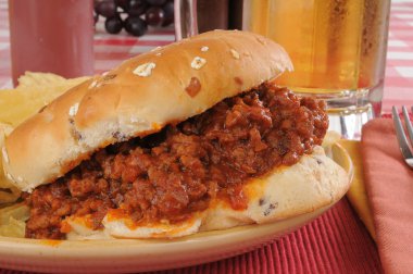 Sloppy joe burger clipart