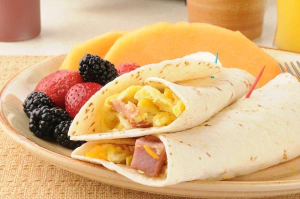Frühstück Burrito — Stockfoto