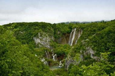 View of the Plitvice Lakes, Croatia clipart