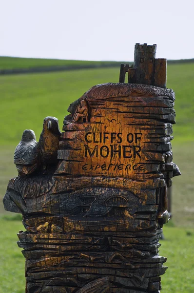 Sign of the Cliff of Moher — Stock Photo, Image