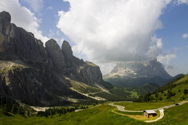 Utsikt över Dolomiterna — Stockfoto