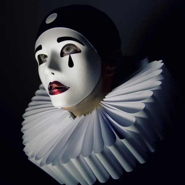 Pierrot μάσκα — Φωτογραφία Αρχείου