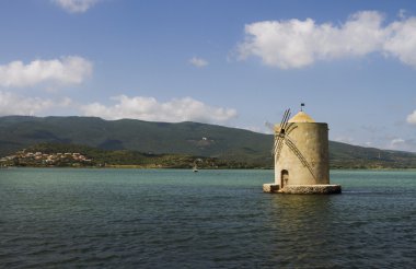 Landscape of the lagoon of Orbetello clipart