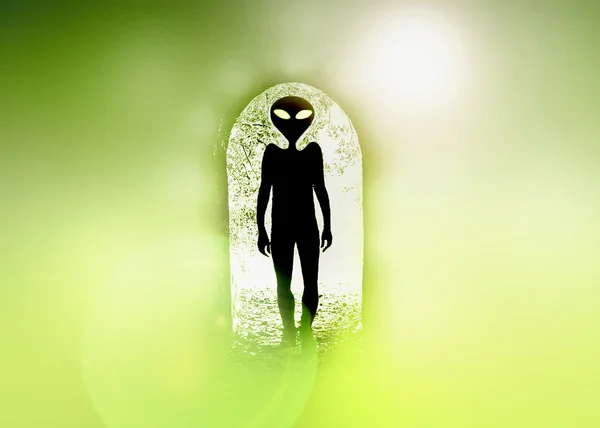 Silhueta alienígena — Fotografia de Stock