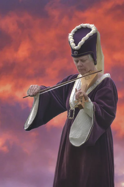 Kvinnliga medeltida musiker — Stockfoto