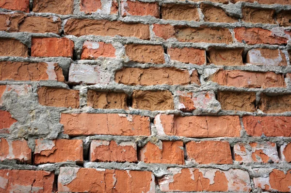 stock image Old broken brick wall