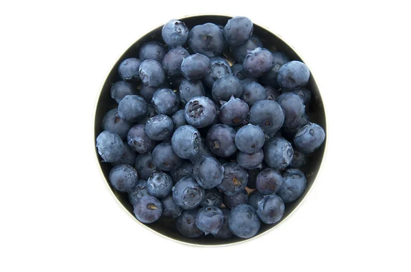 Bowl with fresh blueberries on white background — Stock Photo, Image