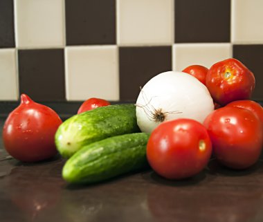 gazpacho mutfak için taze sebze