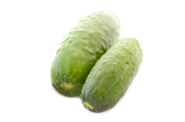 Fresh cucumbers isolated on white — Stock Photo, Image